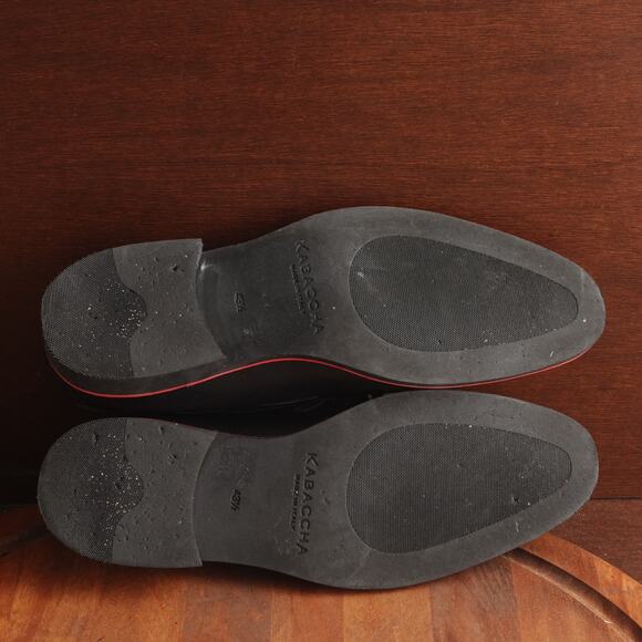 Kabaccha Loafers Mens SZ EU 43.5 US 9.5 BLK Leather Slip On Tassel Casual Shoes main image 13